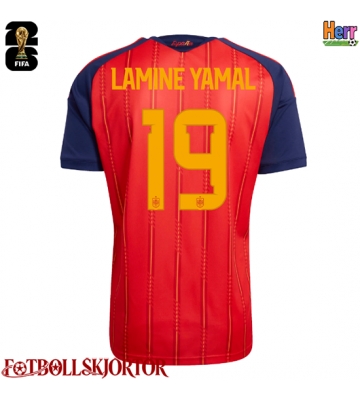 Spanien Lamine Yamal #19 Hemmatröja VM 2026 Kortärmad